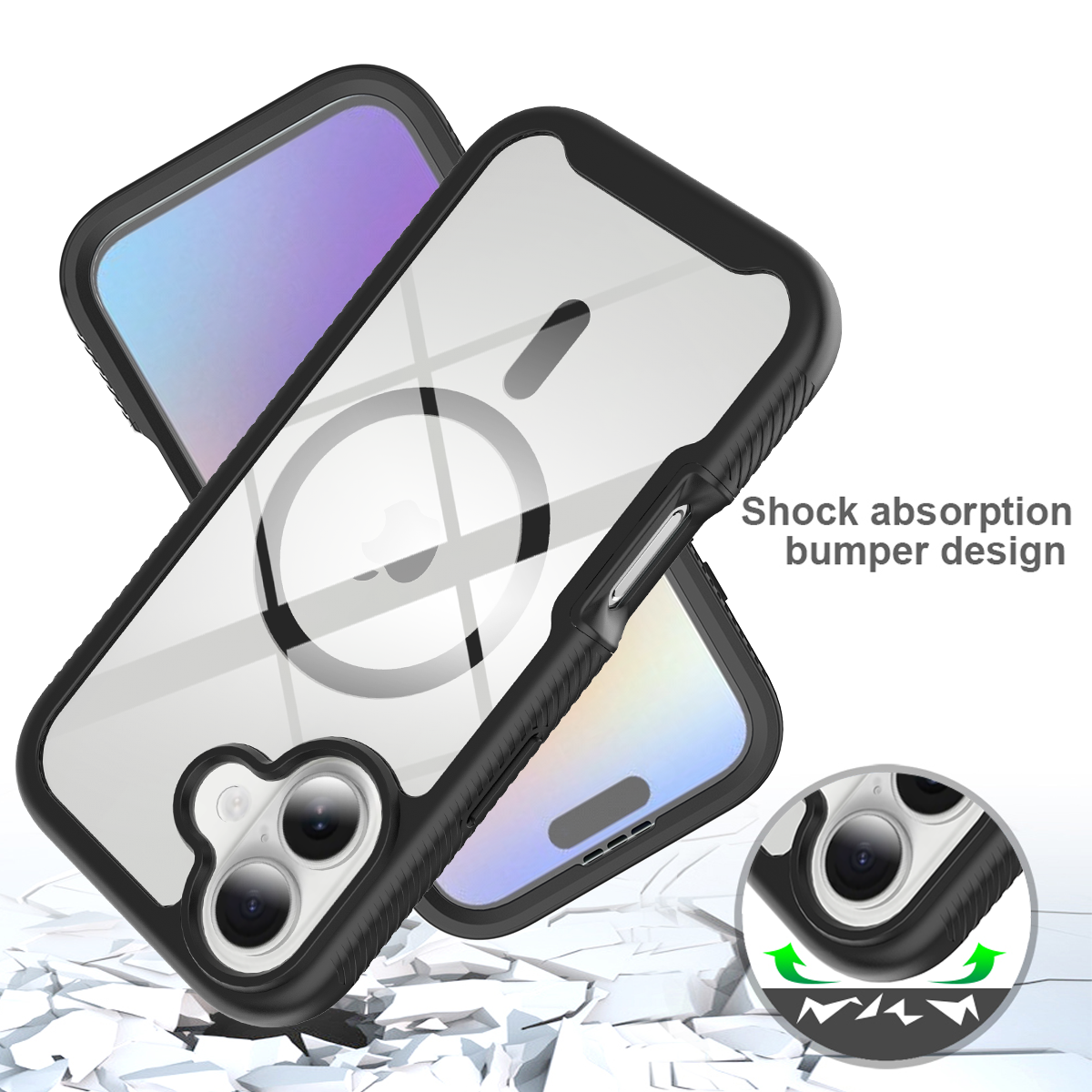 New Solid Color Starry Sky Hard Case for iPhone 17 Pro Max/16 Pro Max/15 - Top View